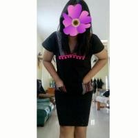 ราคา เดรสชาวเขาผ้าฝ้ายสีดำ (1339679118)