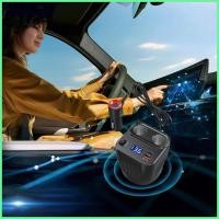 ราคา ที่ชาร์จแบตในรถ 60W Anti-Slip ชาร์จ Plug-and-Play Retractable Cable 2 พอร์ตรถ USB Charger สําหรับแบตเตอรี่ผู้ชายผู้หญิง lofuph (46303114144)