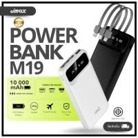 ราคา Power Bank แบตสำรอง JMAX M19 10000 mAh พกพาง่าย ชาร์จเร็ว มีสายในตัว (43060634575)