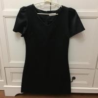 ราคา เดรสสั้น สีดำ แขนพอง (2298199685)