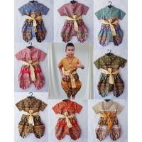 ราคา ชุดไทยเด็กชาย พิมพ์ทองลายใหญ่ทั้งชุด เสื้อ โจงกระเบน สายรัดเอว (ไม่รวมเครื่องประดับ) (55451513345)