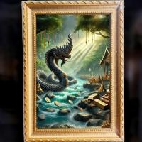 ราคา ภาพมงคล รูปโปสเตอร์ รูปพญานาค รูปภาพพญานาคราช พญานาค 7 เศียร PY10 (27674699256)