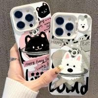 ราคา MD| เคสสำหรับ Samsung Galaxy J7 Prime A06 A07 A16 A17 A26 A56 A70 A70S A71 A72 A73 S20 S21 FE S22 S23 S24 S25 Plus Ultra M13 M23 M31 เคสโทรศัพท์กันกระแทกรูใหญ่ลายสุนัขสีขาวดำกราฟฟิตี้ (50552934347)