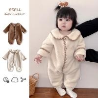 ราคา จั๊มสูทแขนยาวสไตล์เกาหลีสำหรับเด็ก แบบสองด้าน ผ้ากำมะหยี่ อุ่นและน่ารัก (40119672112)