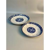 ราคา จานเซรามิค ลายคราม ขนาด7.5นิ้วและ10นิ้ว เข้าไครเวฟได้ ดีไซน์คลาสสิก (40067160748)