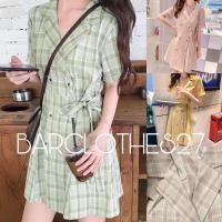 ราคา เดรสลายสก็อตสีพาสเทล สไตล์สูท น่ารักๆ (6946924940)