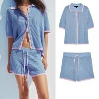 ราคา ZARA เสื้อแจ็คเก็ตเสื้อโปโลถักแขนสั้น3920260 กางเกงขาสั้นผ้าถักยืด3920261 (26885284955)