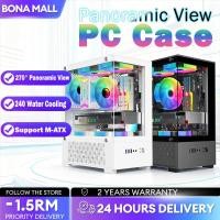ราคา เคสคอมพิวเตอร์ Sea View Room คอลัมน์ฟรี M-ATX เมนบอร์ดเดสก์ท็อปสีดําสีขาว T8 (48402132327)