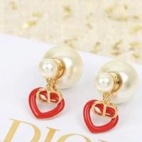 ราคา D homeต่างหูมุกหน้าหลังdต่างหูห้อยหัวใจแดงงานชุบ14kใหม่ (12058796391)