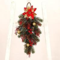 ราคา คว่ําบ้านสไตล์ใหม่ ชูยู คริสต์มาสดอกไม้ตกแต่งแขวนผนัง หงเหง แขวนสีแดงทอง วิชาพลศึกษา คริสต์มาสบอลคริสต์มาส ว้าว9 (54503369949)