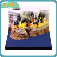ราคา ZELTH ปฏิทินปราสาทวิเศษ, งานฝีมือกระดาษพร้อมไฟ ปฏิทินประติมากรรมกระดาษ, เครื่องประดับเดสก์ท็อปอเนกประสงค์ Notepad ปฏิทินงานฝีมือกระดาษ (49802144384)