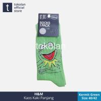 ราคา ถุงเท้ายาว H&M - Kermit Green Size 40/42 (22704323391)
