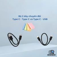 ราคา [3 GIFTS] ชุดสาย Type C 2 เส้น - Type C และ Type C และผ้าทําความสะอาด (51403320207)