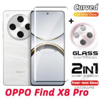 ราคา Oppo Find X8 X8Pro 2024 ฟิล์ม 2 ใน 1 ป้องกันหน้าจอสําหรับ OPPO Find X8 FindX8 X8Pro X 8 OPPOFindX8 Pro FindX4G 5G คลุมทั้งหมดกระจกนิรภัยฟิล์มด้านหน้าด้านหลังเลนส์ (28567708266)