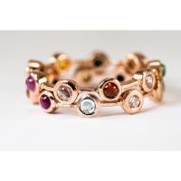 ราคา (R73 ชื่อแบบ “มะลิซ้อน”) : แหวนทองทรงพิรอดแบบเม็ดมะยม ประดับพลอยนพเก้าและเพชรแท้ (566945577)