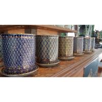 ราคา ชุดแก้วน้ำเบญจรงค์ ไม่มีหูไม่มีฝา (2216408449)