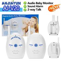 ราคา ANJIAYU เครื่องบันทึกเสียงเด็ก, เครื่องบันทึกเสียงเด็กแบบพกพา, อินเตอร์คอมด้วยเสียง, วิทยุสองทางแบบดิจิตอล 2.4GHz Babysitter สัญญาณเตือนภัยร้องไห้ (44127277752)