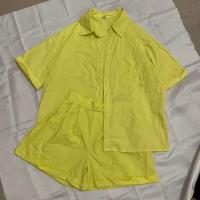 ราคา ชุดเซตคอปก Setป้ายไหมแก้ว สีเขียวเลม่อน (18786655734)