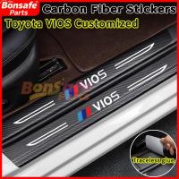 ราคา ◀️คาร์บอนไฟเบอร์ สติ๊กเกอร์ Toyota Vios✅รถยนต์ ประตู แผ่น สติ๊กเกอร์ติดรถ✅กันรอยบันไดรถยนต์ (42754453708)