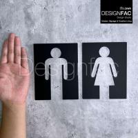 ราคา ป้ายห้องนำ้ชายหญิง ป้ายหน้าห้องนำ้อะคริลิค สัญลักษณ์ห้องน้ำ สไตล์โมเดิร์น มินิมอล ลอฟท์,Designfac (27953059303)