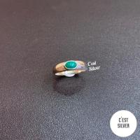 ราคา พร้อมส่ง‼️แหวนเงินแท้ พลอยแท้โมราหลังเบี้ย แหวนเงินปลอกมีดมน (9055524227)