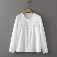 ราคา เสื้อทำงานทันสมัยแขนยาวสีขาวและสีฟ้าสำหรับผู้หญิง ไซส์ตั้งแต่ XL ถึง 4XL (40464723890)