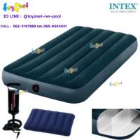 ราคา Intex ที่นอนเป่าลม ดูรา-บีม 3.5 ฟุต (ทวิน) 0.99x1.91x0.25 ม. สีเขียว รุ่น 64732 + หมอน + ที่สูบลมดับเบิ้ลควิ๊ก วัน (2465885745)