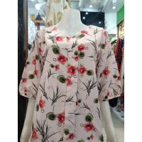 ราคา เสื้อสาวอวบ ผ้าไหมอิตาลีสไตล์แบรนด์ ทรงคอวี แขนพองบอลลูน แต่งเกล็ดหน้า ทรงหรู งานป้ายแบรนด์ (29624815620)