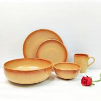ราคา ถ้วย จาน จานชาม ขนาด 5.5-9 นิ้ว สีส้มพั้นช์ ชุดจานชาม จานกระเบื้อง สไตล์มินิมอล เข้าไมโครเวฟได้ (28003228473)
