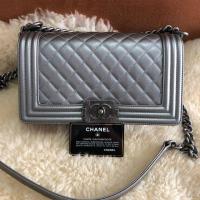 ราคา Chanel Boy10" hl 24 Grey (2251367313)