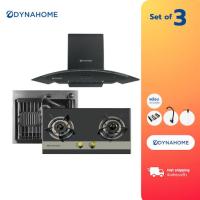 ราคา DYNAHOME Set - 3A ชุด 3 ชิ้น! เครื่องดูดควัน 800 ลบ.ม. + เตาแก๊ส 2 หัว อินฟราเรด + อ่างล้างจาน 304 PVD Coating ครบชุด (47251158421)