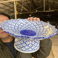 ราคา พานเซรามิกXL พานเชิงลายคราม พานเซรามิค ขนาด 12 นิ้วจานเชิง พานเชิงเซรามิคลายคราม(ลายสับปะรด) พานลายไทย ออกใบกำกับภาษีได้ (25889851139)