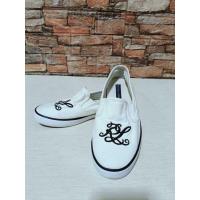 ราคา รองเท้า Ralph Lauren slipon ผ้าใบสีขาว แท้ สวยจัด (26161159759)