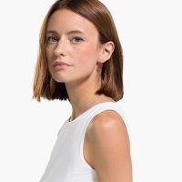 ราคา ต่างหู Swarovski S925 ดีไซน์หงส์ สีเงินและแดง (49851509235)