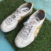 ราคา Onitsuka Tiger รุ่นคลาสสิก สีขาวคาดทอง แท้100% (1061901764)