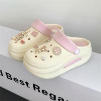 ราคา JM-GLP รองเท้าหัวโตแฟชั่น แถมตัวติด ส้นสูง6-7 เซน รองเท้าหัวโตผู้หญิง สวมรัดส้น วัสดุ EVA พื้นรองเท้าถอดได้ (27854568540)