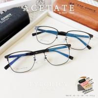 ราคา แว่นสายตาสั้น กรอบ Acetate เลนส์ตัดประกอบใหม่ ย่อบาง 1.56 รุ่น March (2470022) ดำล้วน EYECHICY (28381440552)