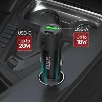 ราคา (หัวชาร์จ USB) Unitek P1400A Powertrain Duo 38W Two Ports Car Charger with PD and QC (22951132710)