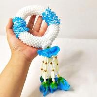 ราคา พวงมาลัยดอกมะลิ พวงมาลัยวันแม่ พวงมาลัยดอกพุด กว้าง 5นิ้ว ยาว 11.5นิ้ว พวงมาลัยไหว้แม่ พวงมาลัยปลอม (29005344363)