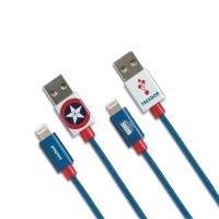 ราคา INFOTHINK, สายชาร์จ iPhone, CAPTAIN AMERICA, ลิขสิทธิ์แท้จาก MARVEL STUDIOS (20828578571)