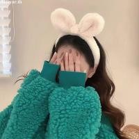 ราคา 【mqing】 Bow Plush Hair Band High Skull Top Face Wash Hair Clip Fashion Cute High-end Hair Accessories (28921869815)