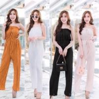 ราคา ชุดจั๊มสูทขายาว จั๊มขายาวเกาะอก #ชุดอัดพลีท (7502422553)