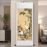 ราคา ภาพวาดนกกระเรียนคู่ Pine Plum โดย Shen Quan พื้นหลังผนัง ห้องนั่งเล่น ทางเข้า ห้องรับประทานอาหาร ภาพวาดตกแต่ง ภาพวาดจีน ภาพวาดม้วนแขวน พร้อมกรอบ (29680262306)