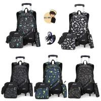 ราคา Set3 ใบ พร้อมส่ง !!! กระเป๋านักเรียนล้อลาก/กระเป๋าเป้ล้อลาก ล้อลาก 6ล้อไต่บันได (3909195872)