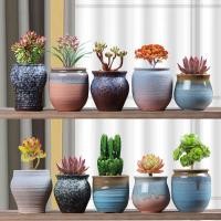 ราคา Retro succulent ดอกไม้หม้อเซรามิคสร้างสรรค์บุคลิกภาพเก่ากองพีชไข่เนื้อดอกไม้หม้อเดสก์ท็อปดอกไม้กระถ (29307068874)