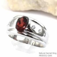 ราคา SKJewelryFactory แหวนชายพลอยโกเมนแท้ สไตล์เรียบๆ เหมาะใส่ติดนิ้ว MR00551-GAN (4763496035)