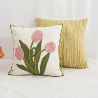 ราคา [พร้อมส่ง] ปลอกหมอนอิง ปลอกหมอนสไตล์ Nordic ลายช่อทิวลิป งานปัก ใช้ตกแต่งบ้าน คาเฟ่ อบอุ่น น่ารัก คุณภาพดี 45x45cm (28714740457)