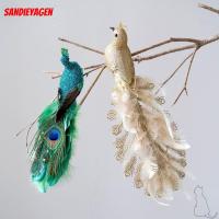 ราคา SANDIEYEAN คริสต์มาสนกยูงตกแต่ง, Shimmering DIY หัตถกรรมจําลองนกยูง,การ์ตูนโฟมที่สมจริง Feathers ตุ๊กตานกยูงของเล่น 2025 Navidad Decor (54402840463)