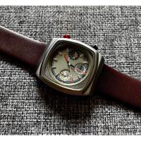 ราคา นาฬิกาหลายเข็ม หน้าปัดสี่เหลี่ยมสีเขียว สายหนัง (44702559362)