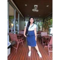 ราคา #กระโปรงยีนส์สาวอวบ#กระโปรงยีนส์ผ่าข้าง#กระโปรงยีนส์เอวสูง (23211457040)